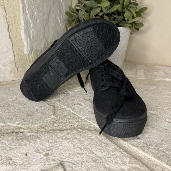 Faded Glory black canvas sneakers sz 12 - Picture 4 of 5